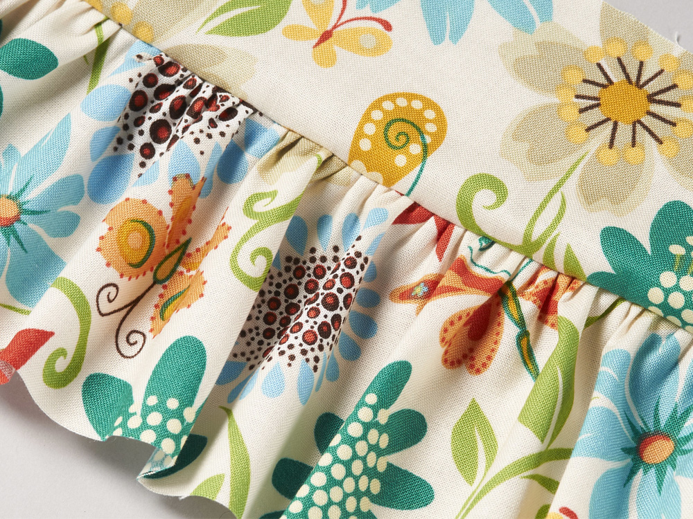 zodat er mooie ruches ontstaan